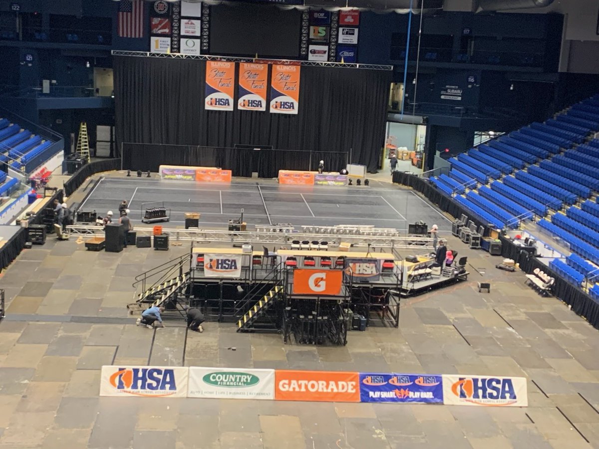 The finishing touches are almost complete and we are one more sleep away from the Illinois High School Association (<a href="/IHSA_IL/">Illinois High School Association #IHSA</a>) Competitive Dance State Finals at the Arena this weekend! 🎉🎉
📌Doors open: Fri. 9:15 AM / Sat. 10:00 AM
.
#BloNo #VisitBN #EnjoyIllinois #IHSA