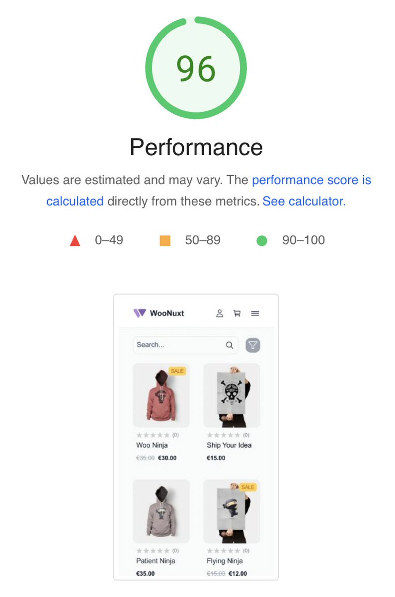 scottyzen's tweet photo. First couple of tests after adding google analytics. 
https://t.co/Sqb703pX9z is holding strong 🔥

#nuxt #vue #headless #woocommece  #wordpress #static #wpgraphql #jamstack #perfmatters https://t.co/VfaJ97GwEJ