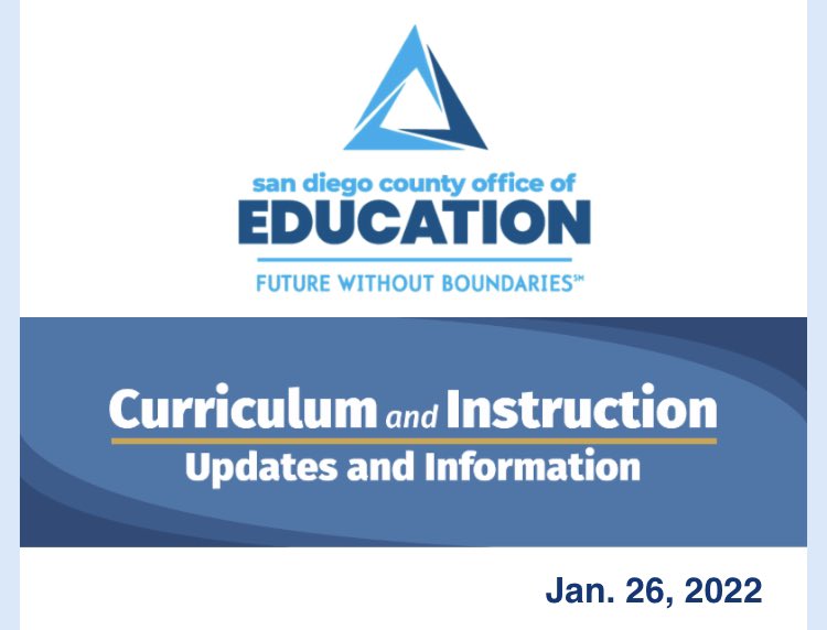 Want the latest Curriculum and Instruction news from SDCOE? Access our latest newsletter at conta.cc/3r35XA2 for information and resources across multiple content areas and topics!