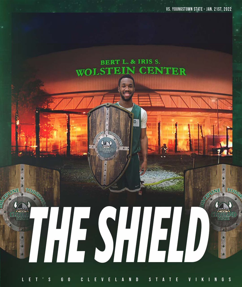 csu_basketball's tweet photo. Senior @2yah3l takes home the Viking Shield of "Discipline & Toughness" after being the Highest Graded Defender vs Youngstown State #DefensiveShield
#GoVikes https://t.co/lOwOpE0ejx