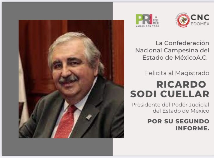 CNCEdodeMex's tweet photo. Desde la @cncedomex enviamos un enorme reconocimiento al @PJEdomex y al Magistrado Ricardo Sodi (@MagdoSodi) por su dedicación, constancia y vocación de servicio.

#SegundoInformeSodi https://t.co/udHbBCVoh3