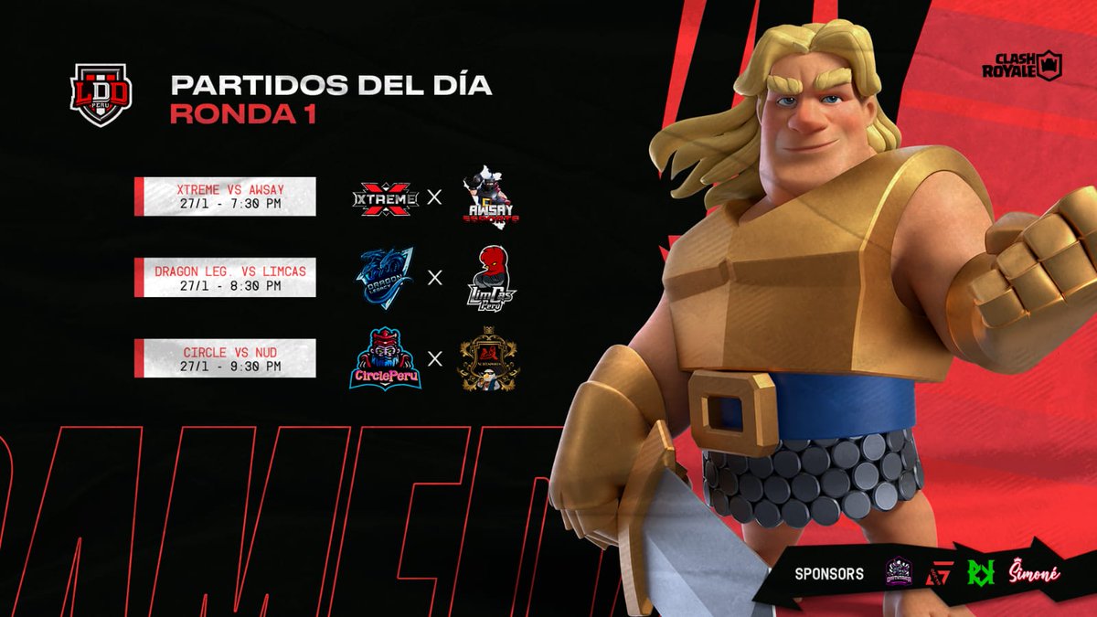 #MatchDay🔥

Llegamos al 3er día de esta primera ronda, donde nos esperan 03 partidazos.

<a href="/Extreme_Teamtbd/">Xtreme</a> 🆚️ <a href="/AwsayE/">Awsay Esports</a>
<a href="/DragonLegacyeS/">Dragon Legacy eSports™</a> 🆚️ <a href="/LimcasPeru/">👑🇵🇪 LimCas PERÚ 🇵🇪👑</a>
<a href="/circleperu/">CirclePeru</a> 🆚️ <a href="/NudeSports69/">Nud'eSports</a>

Acompáñanos en directo desde las 7 30pm🇵🇪 por el canal de @pa_in_ted.

#SomosLDD