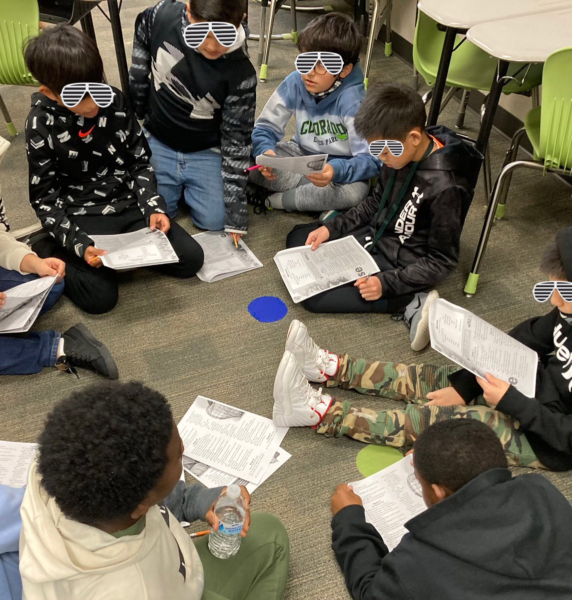 So great to see how well my students work together while reading a play.