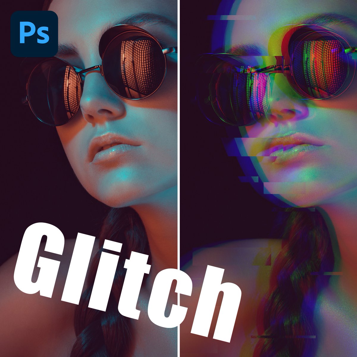 簡単にできる僕の大好きなグリッチ表現をPhotoshopでやってみました。#Photoshop 