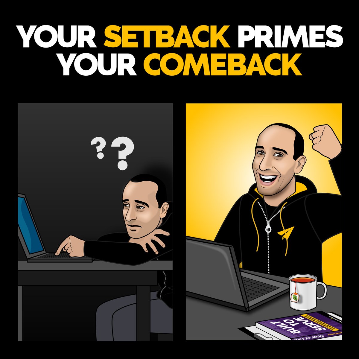 EvanCarmichael's tweet photo. Your setback primes your comeback.

#useexperience #future #growth https://t.co/PeVEVFsOYW
