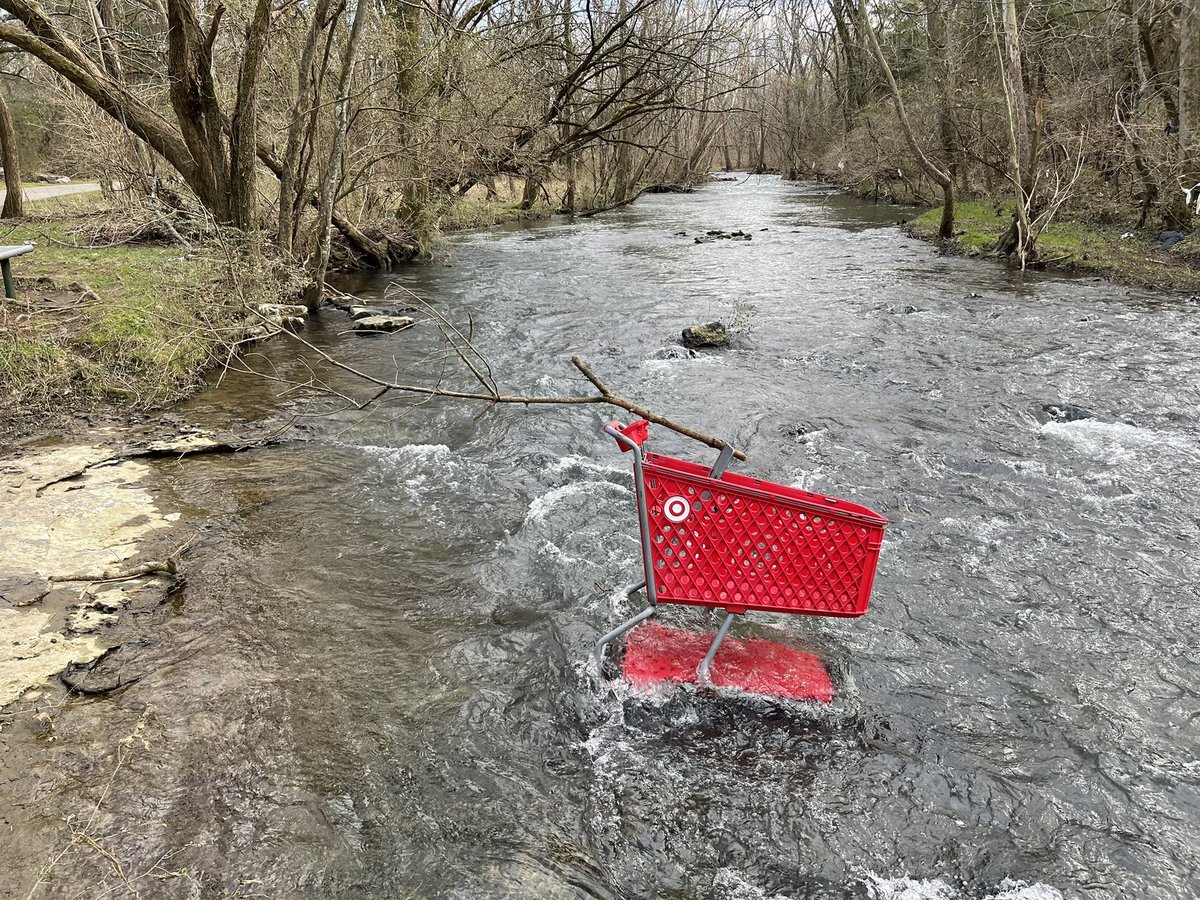 Hi, <a href="/Target/">Target</a> MurfreesboroTN! I found one of your carts on today’s walk. Was gonna pull it out for you, but didn’t want to soak my shoes. It’s at the Old Fort Park trailhead to the greenway if you want to pick it up.