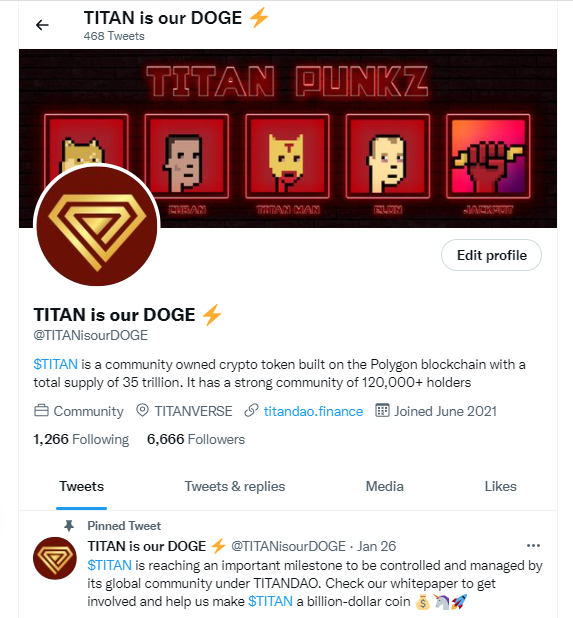 How many 6s can you count on this image?

6 winners will receive 66 million $TITAN 🚀

How to participate:

▶️ Reply with the correct answer
▶️Follow us
▶️Retweet this tweet
▶️Join our Discord 

Promo runs for 6 days. Winners will be announced on Feb 3 on Discord. Good luck ☘️