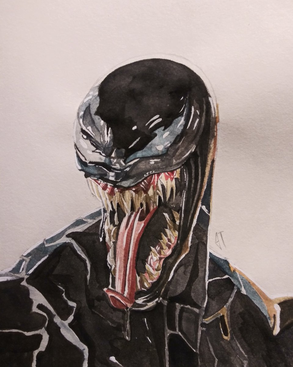 Venom Watercolor & acrylic