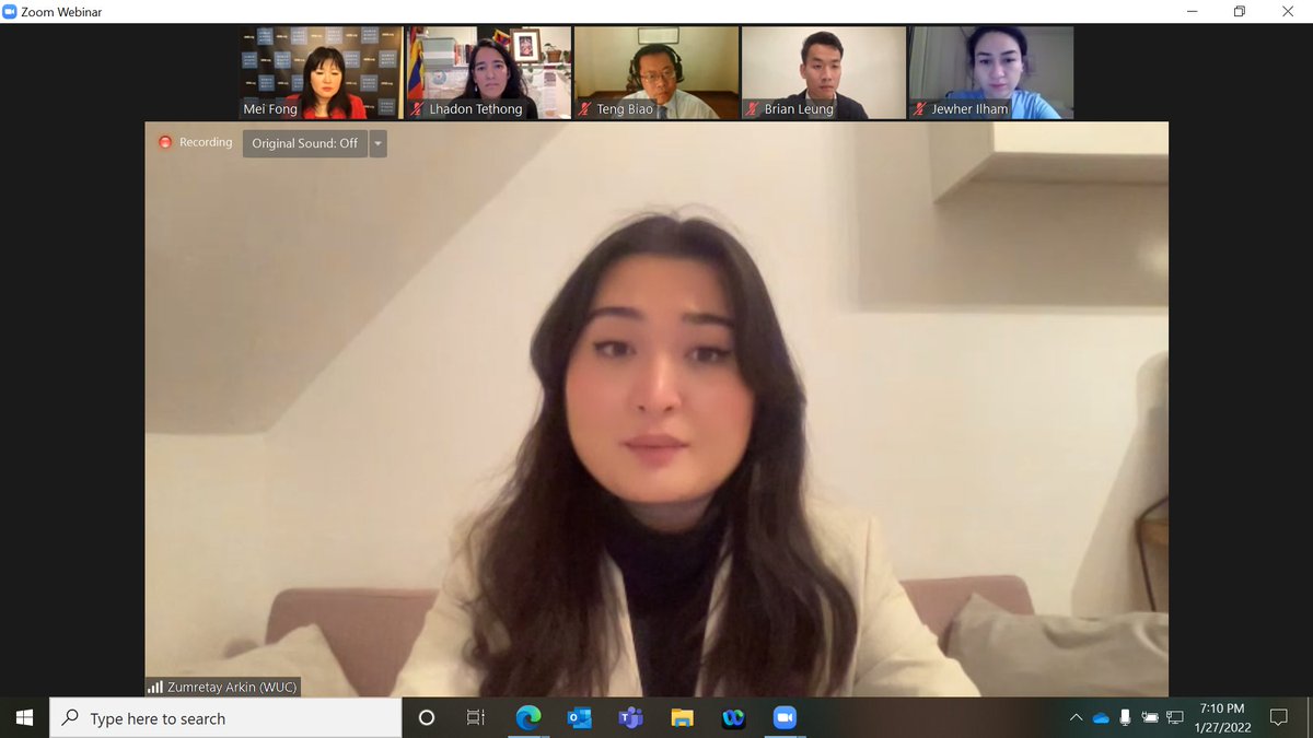 SophieDRich's tweet photo. @ZumretErkin @UyghurCongress offers horrifying list of #humanrights violations across #Uyghur region--#torture, #familyseparations, #surveillance, the largest arbitrary detention of a particular community in modern history. @hrw @hrw_chinese https://t.co/A4Nh8xFwBV