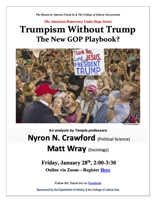 profmattwray's tweet photo. Trumpism without Trump? The New GOP Playbook. Join the discussion. https://t.co/C8fTTWv6Ol https://t.co/9iu2tx3W4H