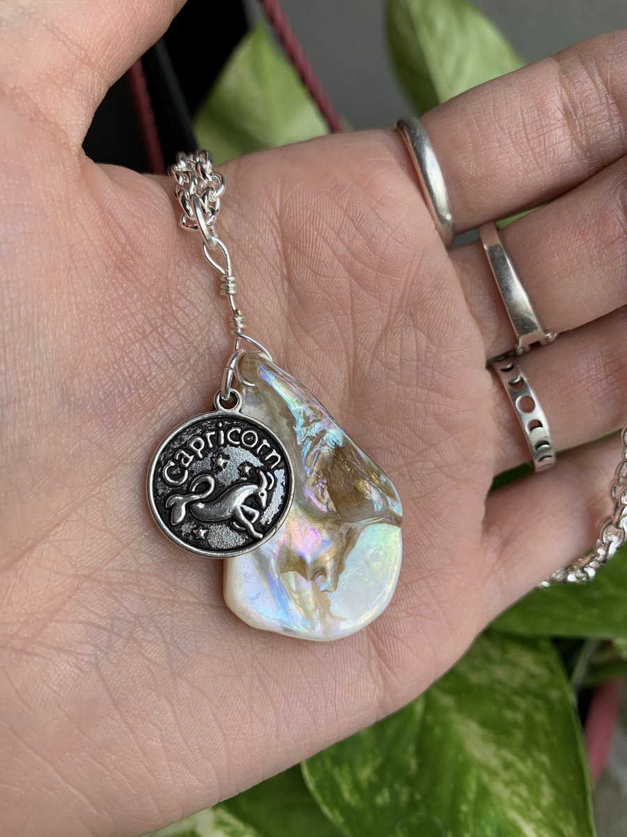 Aries ✨ Leo ✨ Capricorn ✨ Abalone Sea Shell Necklaces 💕 etsy.com/shop/CitizensP…