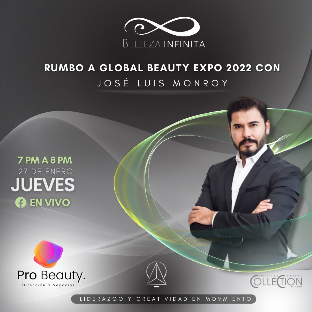 MonroyJoseLuis's tweet photo. Nos vemos HOY en punto de las 7:00 para contarte todos los detalles y la información más destacada de este evento. ¡No te pierdas esta transmisión a cargo de Jose Luis Monroy nuestro host y conferencista principal de Pro Beauty! 😉✨

Transmisión en: https://t.co/thSRhECGyD https://t.co/bgzOBKrB7W