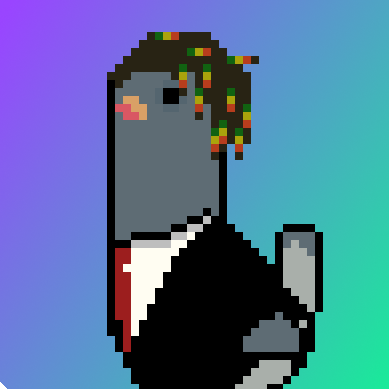 SuzanneinAsia's tweet photo. That is one cool lookin pigeon!  Thank you @PixelPigeonsNFT 🙏  He looks great!  🔥 #NFTGiveaway https://t.co/l6hv9D9pQj