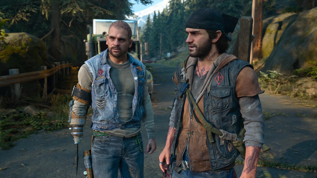 Включи days gone. Дикон сент Джон Days gone. Days gone Дикон и бухарь. Жилетка Дикона из Days gone.