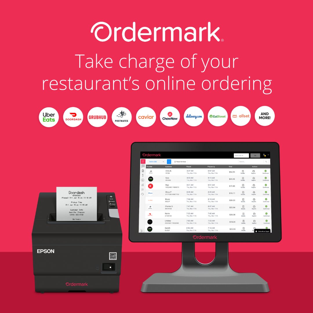 Generate thousands in additional revenue while saving yourself time and unnecessary headaches with Ordermark - the #restauranttechnology that connects to 40+ online ordering systems.

Learn more here: ordermark.com

#restaurants #restaurantmanagement