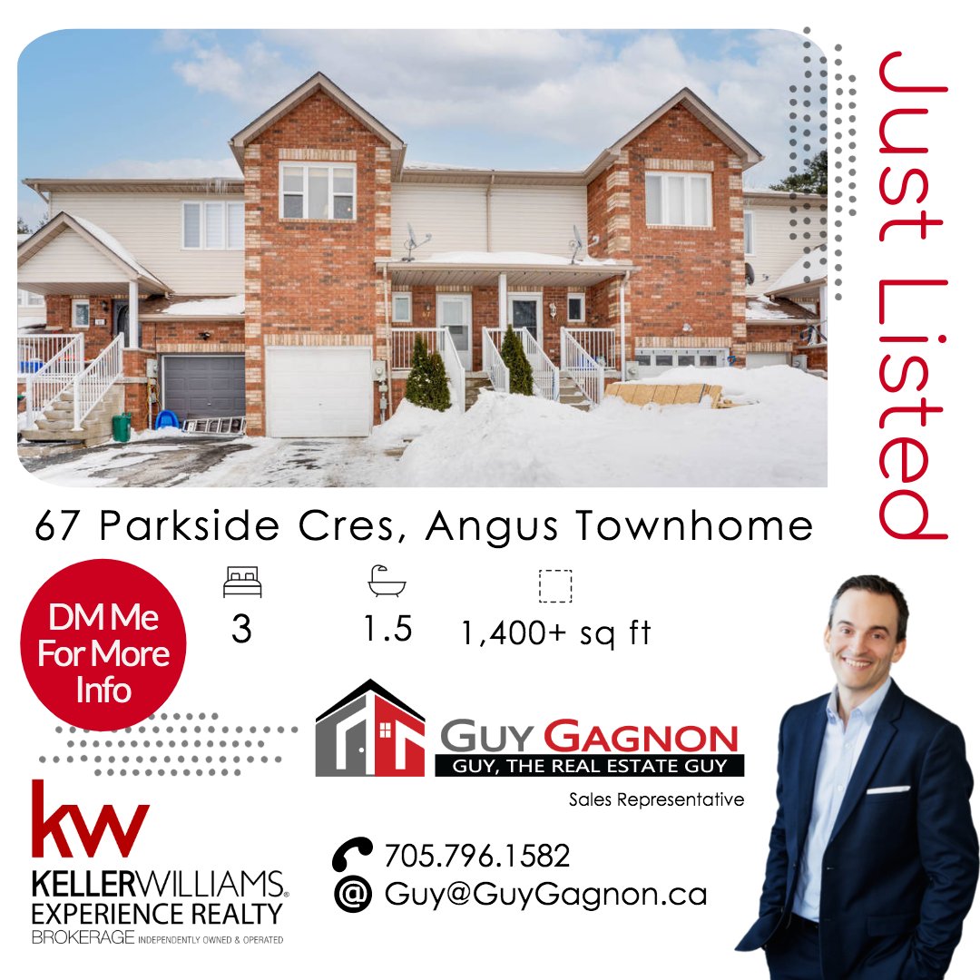 OnRealtorGuy's tweet photo. ⚡⁠NEW TO THE MARKET⁠⚡⁠

📍67 Parkside Cres, Angus

📱Call or DM me for more information before this lovely townhome is SOLD. https://t.co/tFSe0M1MDR