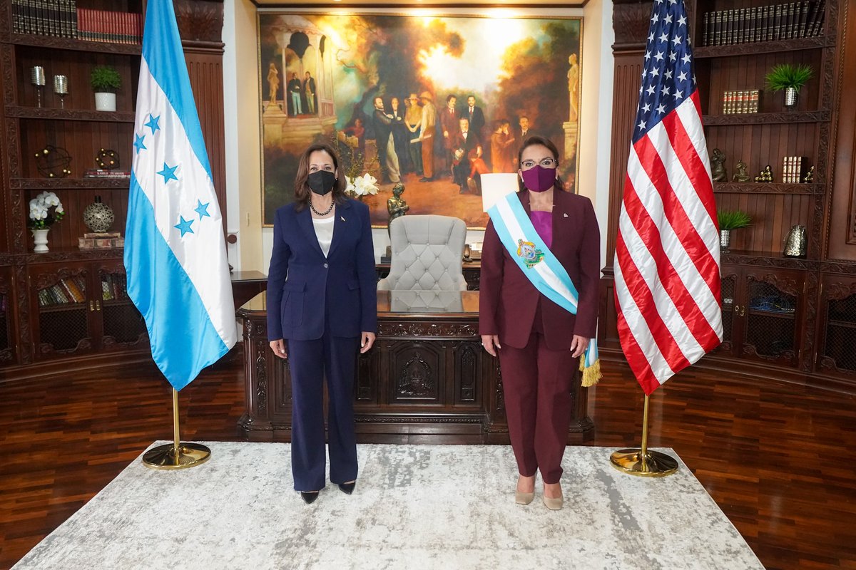 VP46Archive's tweet photo. Our relationship with Honduras is an important one. Today I met with President Xiomara Castro to discuss deepening our cooperation across a broad range of issues, including addressing the root causes of migration, combatting corruption, and expanding economic opportunity. https://t.co/fGBfHSWqSs