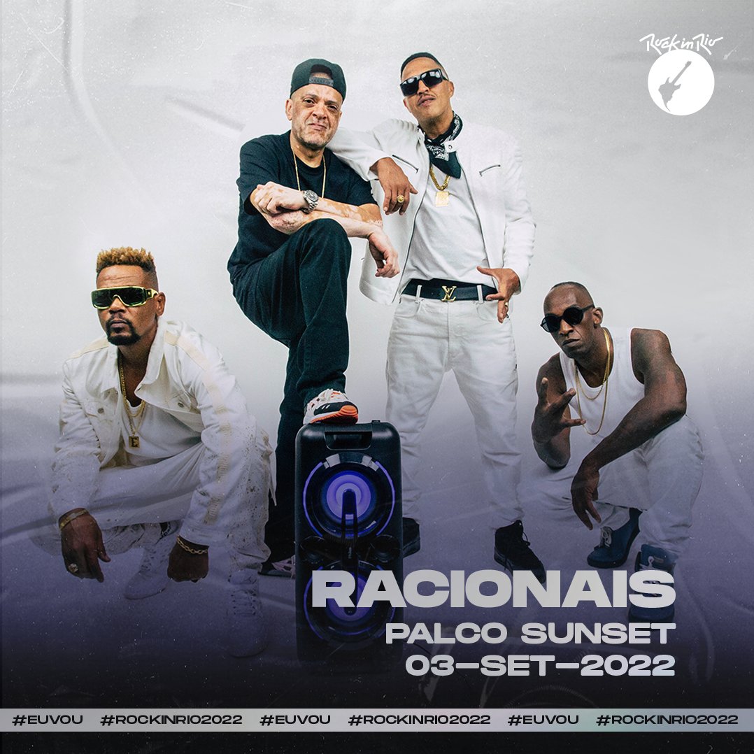 RACIONAISCN's tweet photo. Salve @rockinrio 👊🏾 Estamos está chegando pra fazer aquele showzão 🔥 03/09 #RockInRio2022 🔥 https://t.co/g1QmqdANaY