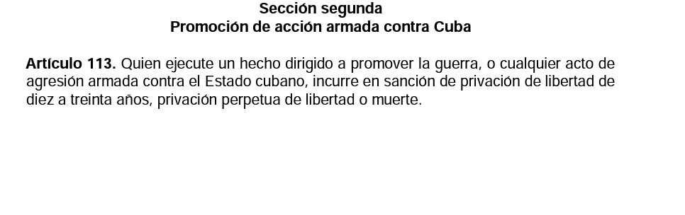 VictorDuenasCU's tweet photo. ⚠️El Anteproyecto del nuevo Código Penal Cubano es cuanto más peligroso. Contempla penas de 4, 5 y  10 de privación de libertad, incluso la muerte para ciertos delitos que quedan a discreción de los tribunales de la dictadura https://t.co/SUD3o5Y0R7