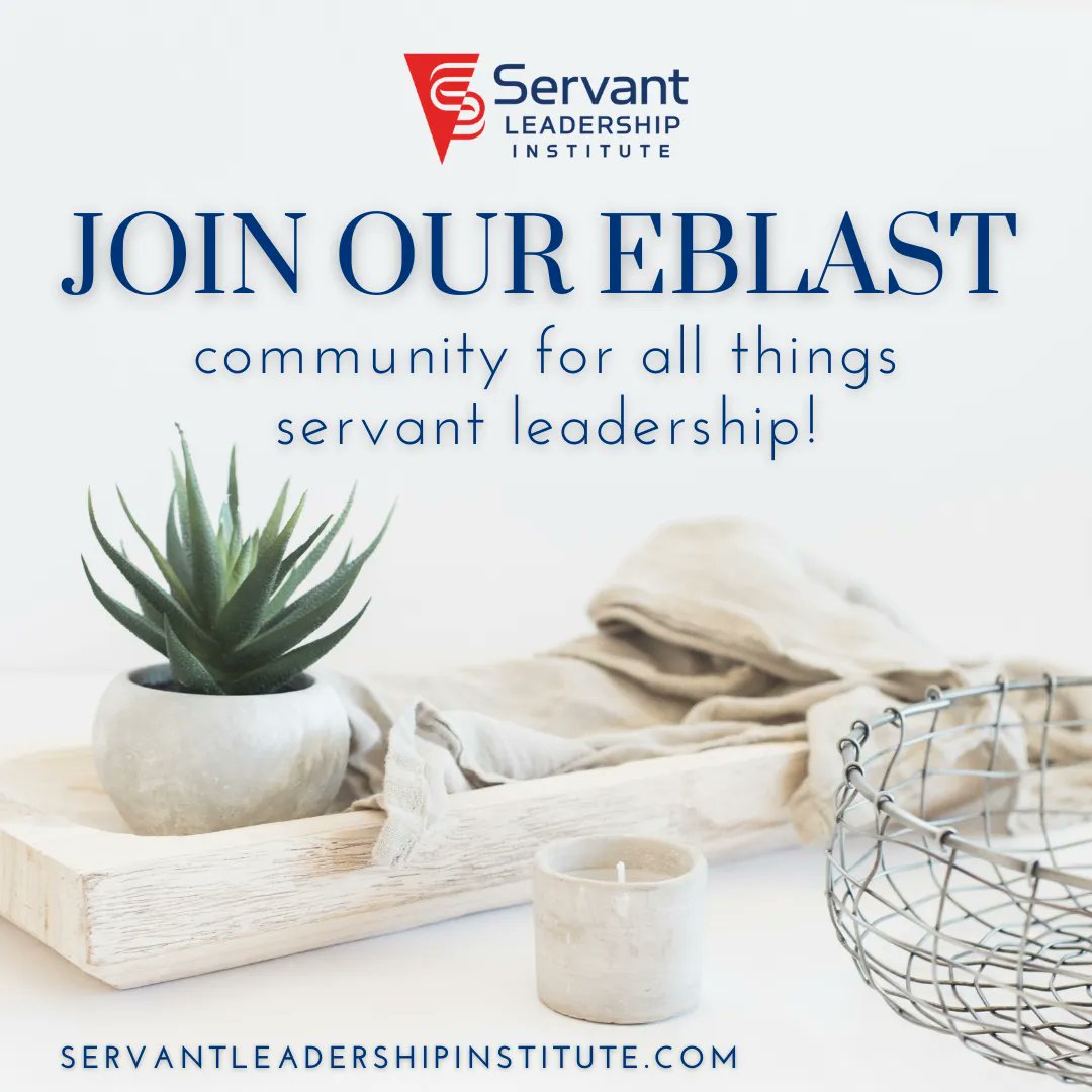 SLILead's tweet photo. Join the #servantleadership community! Sign up for our #eblasts and receive first access to new materials and products presented by SLI. #Inspiration and #motivation sent directly to your inbox - what more could you ask for? Sign up today: https://t.co/22J0owBg5L #leadership https://t.co/HhfdlTGscX