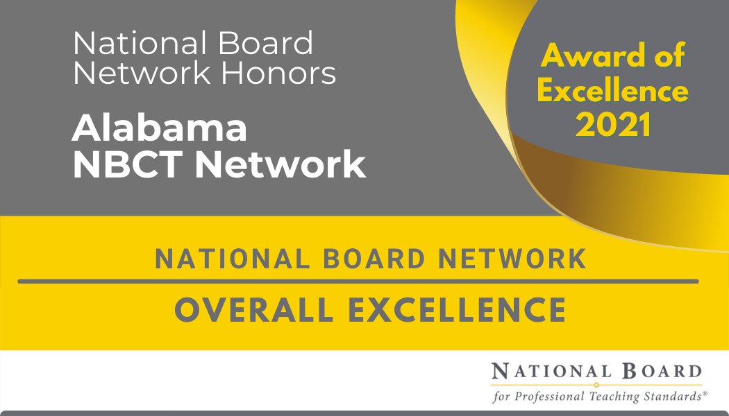 What an honor to receive an email from Dr. Brookins, President and CEO of NBPTS, recognizing the AL NBCT Network for "Overall Excellence" in 2021. It is truly an honor to work with such passionate educators. #ALNBCT #NBCTstrong #phenomenALnbct <a href="/alnbctnetwork/">AL NBCT Network</a> <a href="/Pbrookins44/">Peggy Brookins, NBCT</a> <a href="/NBPTS/">National Board</a>