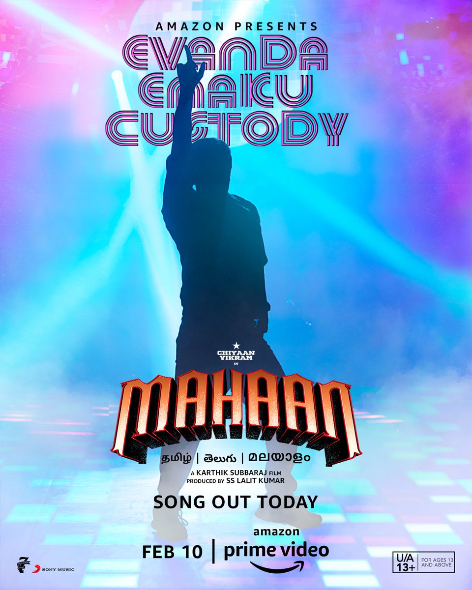 7screenstudio's tweet photo. 📣 📣

#MahaanSecondSingle - #EvandaEnakkuCustody Out Today At 6PM @SonyMusicSouth 🥁🥁

A @Music_Santhosh Musical 🪘 @Lyricist_Vivek Lyrical  📝

#Mahaan 🔱

A @karthiksubbaraj Padam 🎥

#ChiyaanVikram
#DhruvVikram

#MahaanOnPrime
#MahaanFromFEB10 

@PrimeVideoIN https://t.co/c5M4M22IXs
