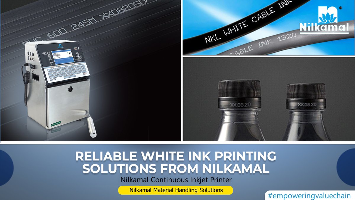 NilkamalMHD's tweet photo. The F500 Series Nilkamal printer is equipped with Unipart Ink System without lock-in chip. The F500 series printers eliminate high service skill requirements making it Unconventionally Simple!
More: -https://t.co/7bp4D0DW11
#ContinuousInkjetPrinter #NilkamalMaterialHandling https://t.co/79gCT81oUn