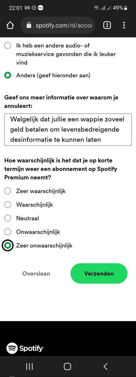 Djamilo's tweet photo. Best jammer maar principieel kan je geen Spotify lid meer zijn https://t.co/kwSQHq6pJK