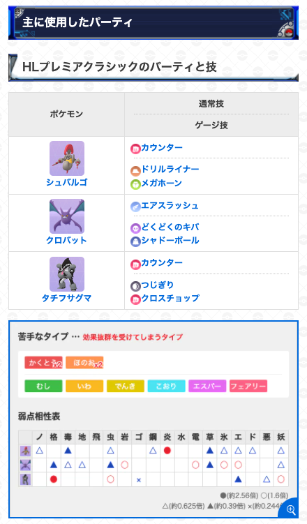 ポケモンgo攻略 Gamewith 今週のゆふいんさん Mryufuin さんのgoバトルリーグレポートを公開しました 今回は カウンターを覚えたポケモンを2体採用したhlプレミアクラシックのレポートです 実際の対戦動画も掲載していますので 是非参考にして