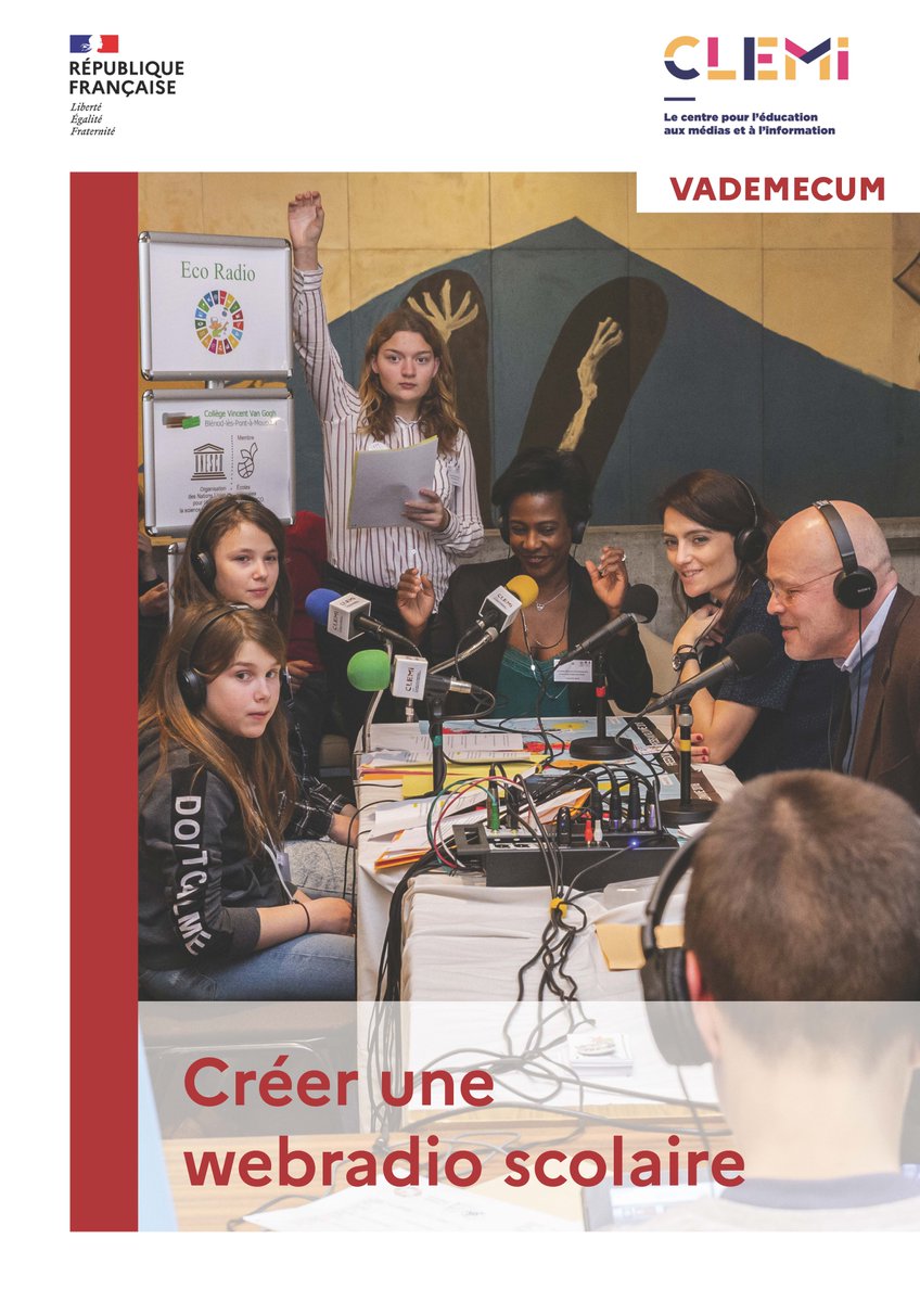 #VendrediLecture La boîte à outils pour créer votre webradio scolaire. Média au service des apprentissages et de l’expression des élèves. Avec l'expertise de <a href="/Joseph_sylvain_/">Sylvain Joseph</a> #CLEMI et <a href="/Roxane_Obadia/">Roxane Obadia</a>, professeure documentaliste, coordonnatrice <a href="/clemi_nice/">CLEMI Nice</a>.
clemi.fr/fr/vademecumwe…