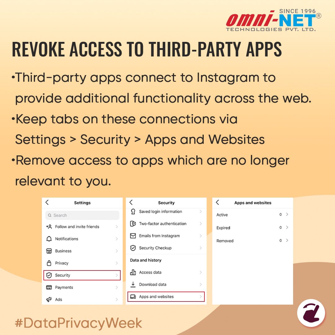 OmninetTech's tweet photo. Instagram is the go-to platform for us today but this doesn't change the fact that it has its perils and one needs to be aware of them.
Here are some key tips to keep your account safe.
Happy Instagramming! ✨
#DataPrivacyWeek #DataPrivacyChat
#DataPrivacyDay #DataPrivacyWeek https://t.co/udmLhntbLD