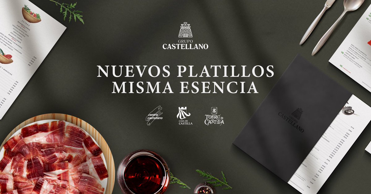 ¡TENEMOS ALGO NUEVO PARA TI! Conoce los nuevos platillos que traemos para ti sin perder la esencia y tradición de Grupo Castellano. 

Consulta el menú en: ibit.ly/F7pZ 

#NuevoMenú #MenúNuevo #PlatillosNuevos #Tradición #CDMX #RestaurantesCDMX #ComidaEspañola