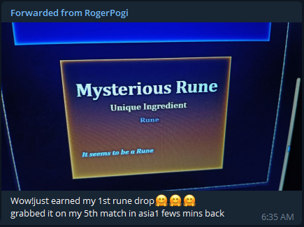 Rune_PH's tweet photo. ๐One of our raiders found a "Mysterious Rune" while playing #RuneEvolution
This is actually a full $RUNE token, valued at $155 currently!๐ธ
๐ฒPlay Rune Evolution and find random $RUNE drops, NFTs, and more!
โก๏ธhttps://t.co/Pvel1kvQm7 https://t.co/IuaQ76aIv8
