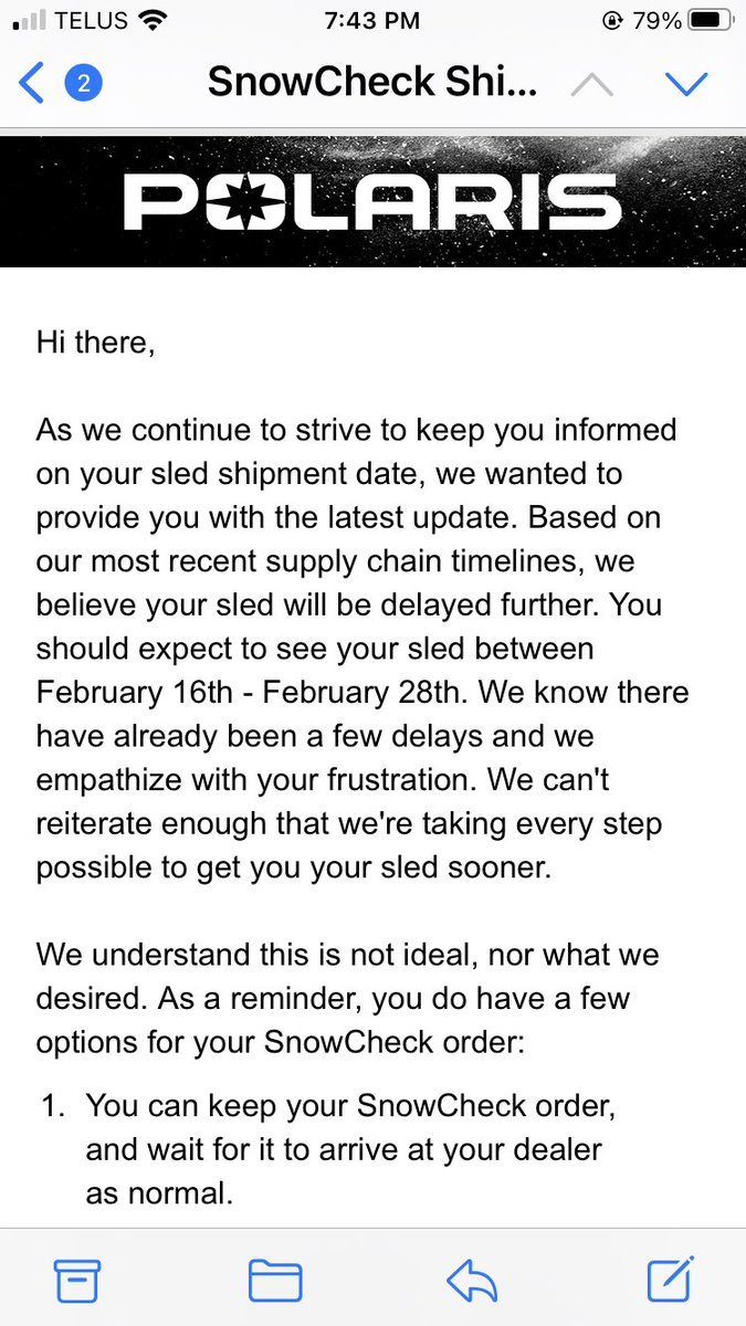 Prove your empathy <a href="/PolarisSnow/">POLARIS SNOWMOBILES</a> . Enough with the broken promises x4. Time to offer something more than false  promises: Something actually meaningful. #resultsnotexcuses #overpromiseunderdeliver #polarislies #shitshow  PLEASE SHARE
