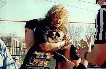 IHWDFW's tweet photo. #TBT #NecroButcher vs #DamonRichards for the @IHWDFW #Hardcore Championship. 2/3 Falls. #XTremeCombat 1999 Fort Worth Texas. Necro Butchers 1st Title Win! #IHW #Insane #Hardcore #Wrestling #BackyardWrestling https://t.co/AF2Puz2f8U