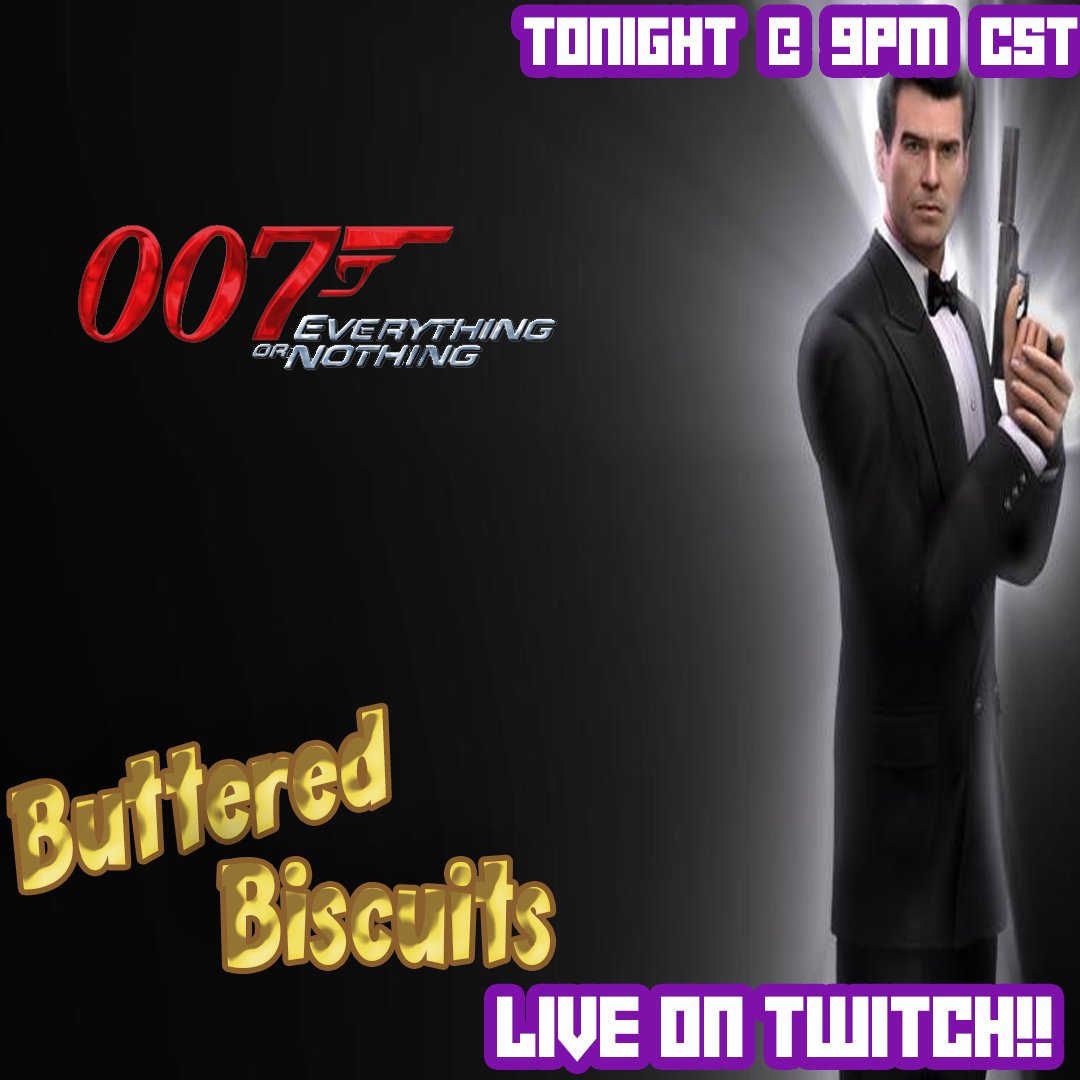 BBiscuitsTwitch's tweet photo. Grab your best suit and shake up those martini's as we are playing 007 Everything or Nothing life right now  @ https://t.co/64uoOjhIit

#007 #JamesBond #GameCube https://t.co/n0vFGbTaUU