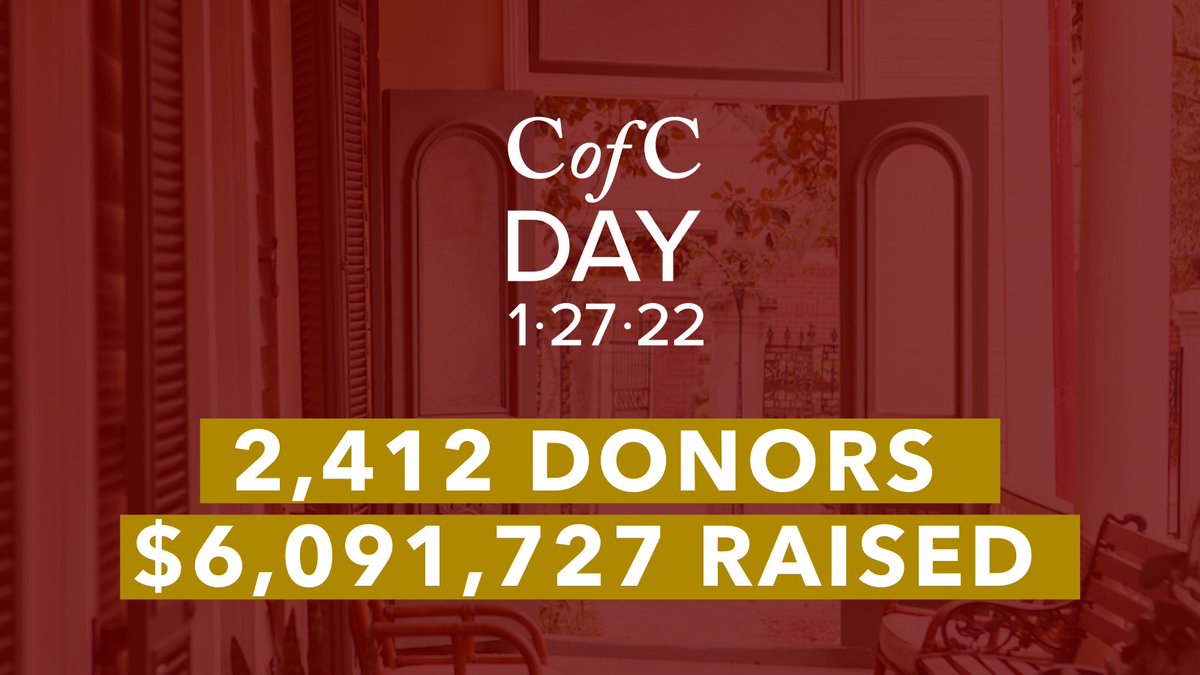 CofC's tweet photo. WE DID IT! Thanks to you, we met our goal of $5,000,000 raised 👏 Thank you to all who contributed to the future generations of Cougars! https://t.co/jeIdrssGg5