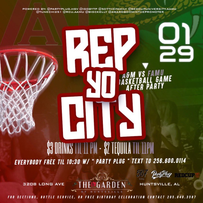 RedCupAamu's tweet photo. This Saturday 🚨🚨🚨🚨🚨🚨
REP YO CITY ‼️‼️😤
Free Entry Tickets Are Available 
PM ASAP 🌃💯🔴💦 
#aamu #FAMU #AAMU25 #famu25 #aamu24 #uah #OU25 https://t.co/s4hfUOBprq