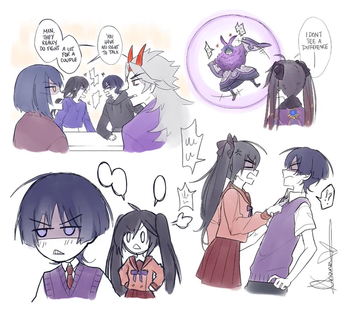 I just love them ೕ(˃̵ᴗ˂̵ ๑) Please tell me I'm not the only one! I feel like this ship is slowely dying ໒(ಥĹ̯ಥ)७ 🖤💜💙❤

#mona #monamegistus #scaramouche #kunikuzushi #scaramona #genshin #genshinimpact #genshinfanart #mihoyo 