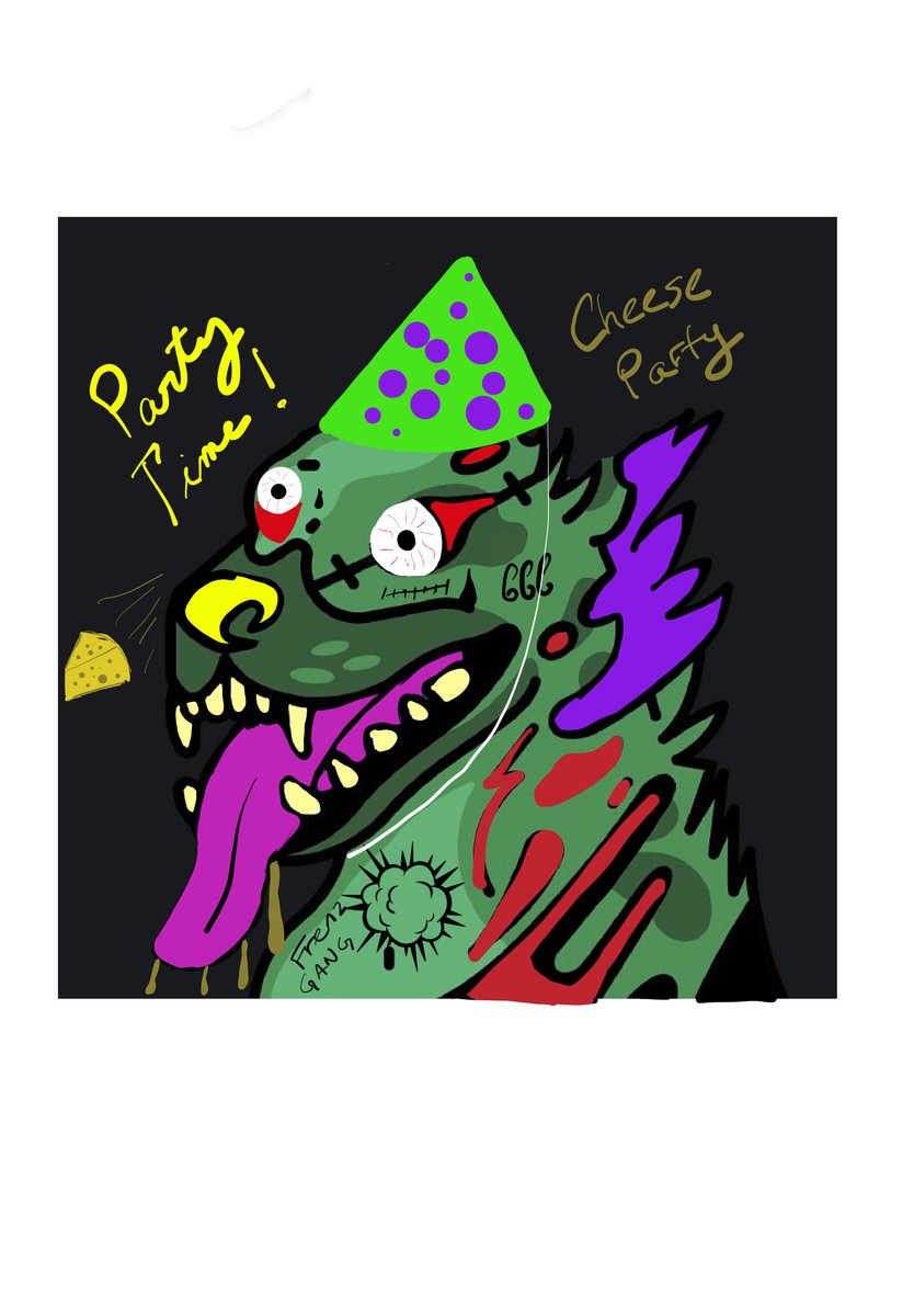 JakeGoodman18's tweet photo. @DaleyH98 Not much of an artist but made a Hyena cheese addict. Shoutout to all the cheese addicts! 

Fingers crossed for the chance to get into this project. https://t.co/VtEq0gmX0J