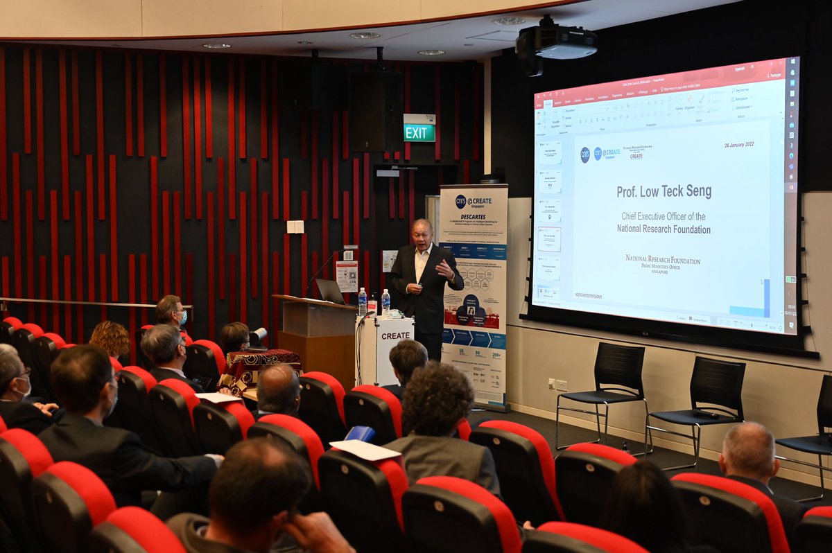 CNRSatCREATE's tweet photo. Professor Low Teck Seng, CEO of the NRF.
“@CNRS has brought together a wide spectrum of experts from France, working in Singapore with all our organizations.”
#DescartesProgram https://t.co/LzZPYHcc98