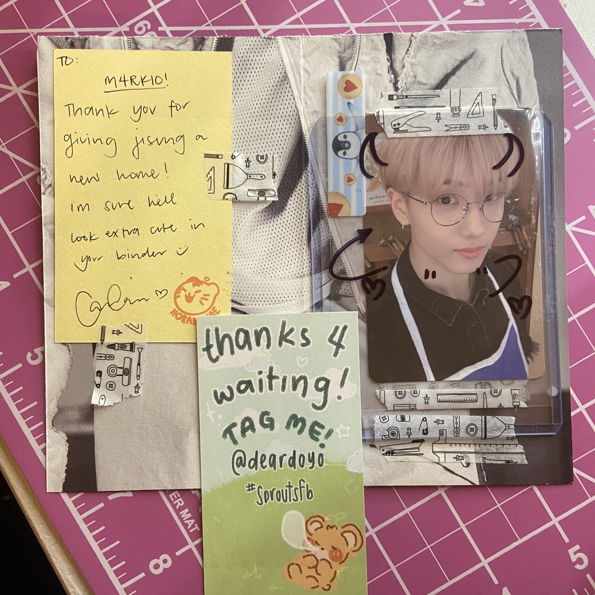 heesicle's tweet photo. tysm @deardoyo for selling!! jisung arrived safely โก #sproutsfb https://t.co/55zwwWCno9