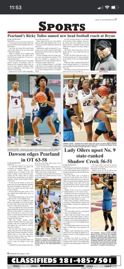 23 6’3 Larry Lyons @LarryLy66078083 (Dawson HS) has been putting on a show all year! Looking forward to a big game this Saturday vs Shadow Creek!