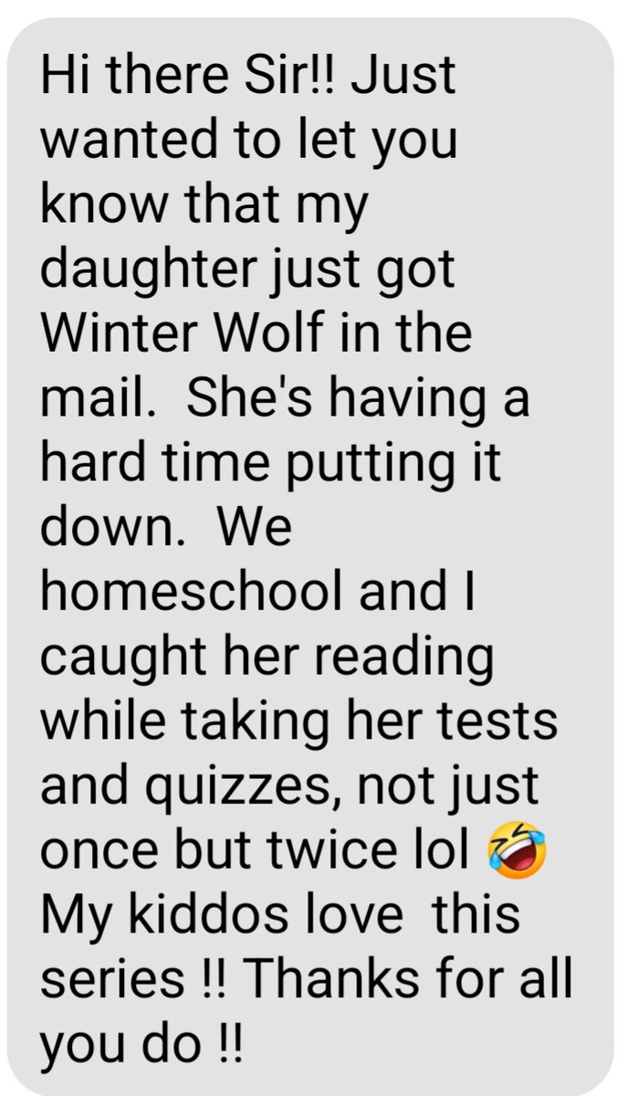 PreacherBo's tweet image. Messages like this make me unbelievably happy! #AuthorLife #TheNightHeroes
#WinterWolf