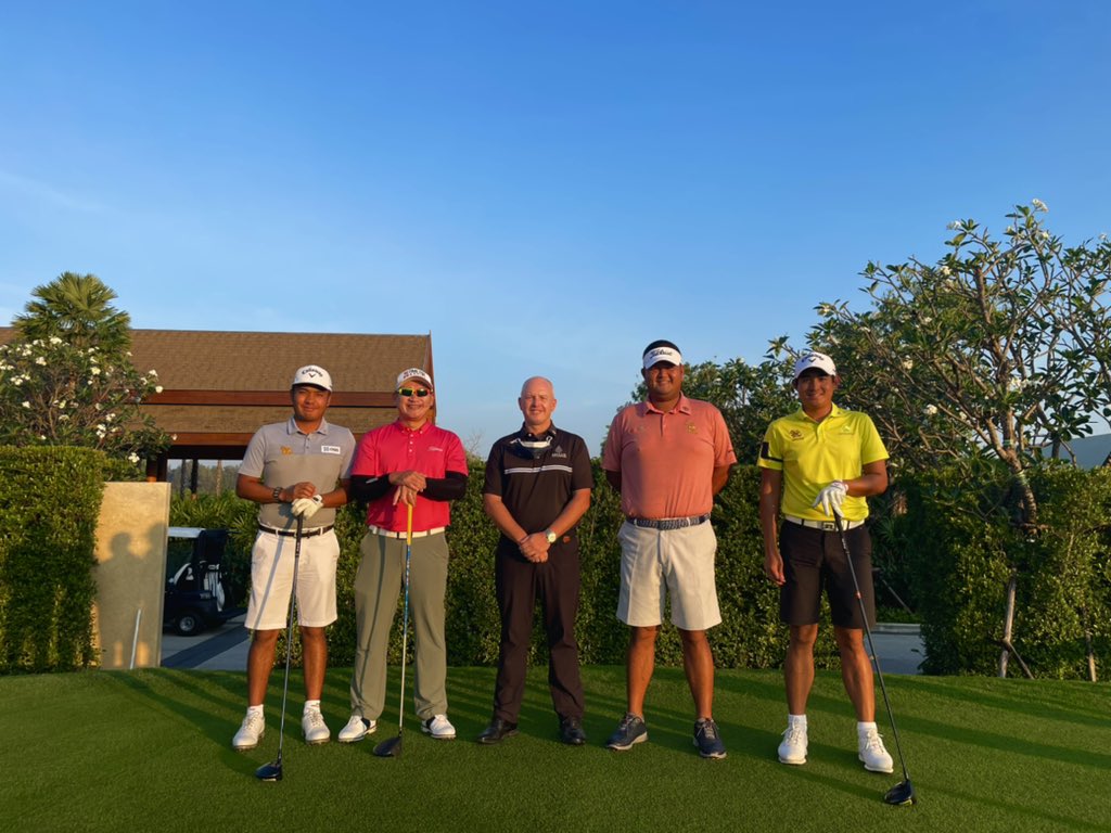 It is a pleasure to have our Asian Tour  friends today, khun Suradit, khun Angelo, Khun Prom and khun Pavit, who visited us for a round before they jet off for the next stop on the Asian Tour, good luck! <a href="/Meesawat_/">Prom Meesawat</a> <a href="/AQgolf/">☺ Angelo Que ☺</a> #pavittanhkamolprasert #suradityongcharoenchai