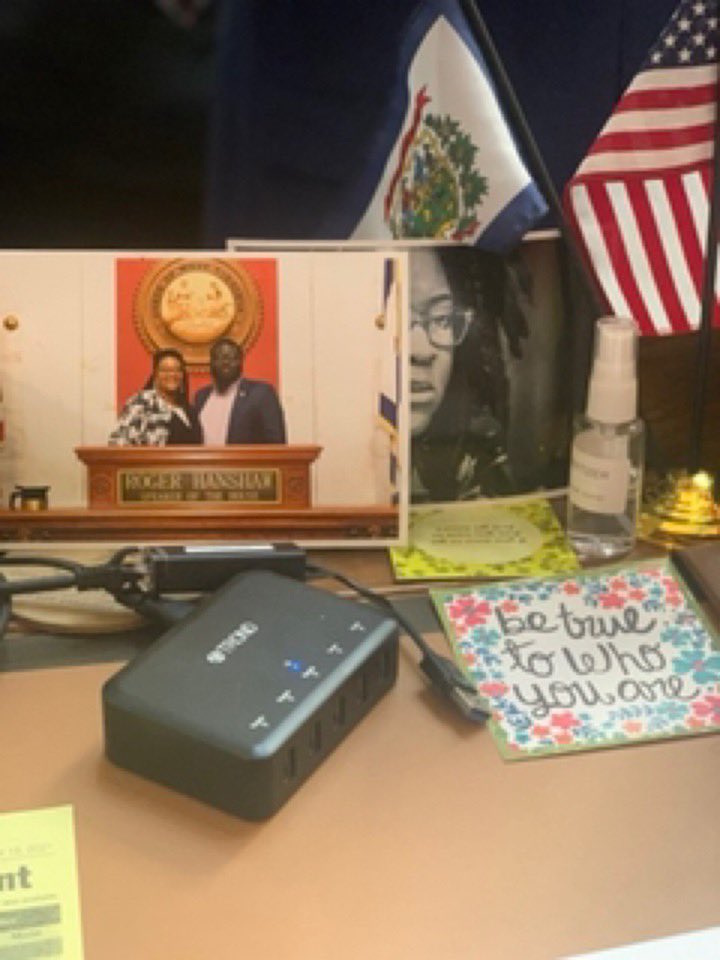 officialdaniwv's tweet photo. My State of the State honorary guest is my late son, @space_cowb0_y ! He loved democracy and government. Our pic was sitting right in front of me! Be kind. Be an active listener. Make memories everyday!#GrievingMomma https://t.co/O2CkLQJdRm