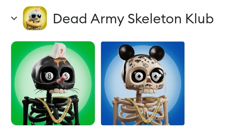 Aped into my first #NFT after seeing some of the art. Joining the Discord and seeing the community work together to grow. <a href="/The_DASK/">The Dead Army Skeleton Klub</a> has made some killer pieces and even added some sweet ideas. <a href="/0xBibble/">Bibble</a> has killed it with original art and utility! #dicknoserocks