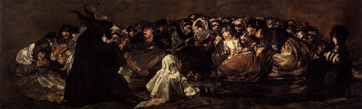 RT @artistgoya: Witches' Sabbath / The Great He-Goat, 1823 #romanticism #goya https://t.co/L7lSBaZ586