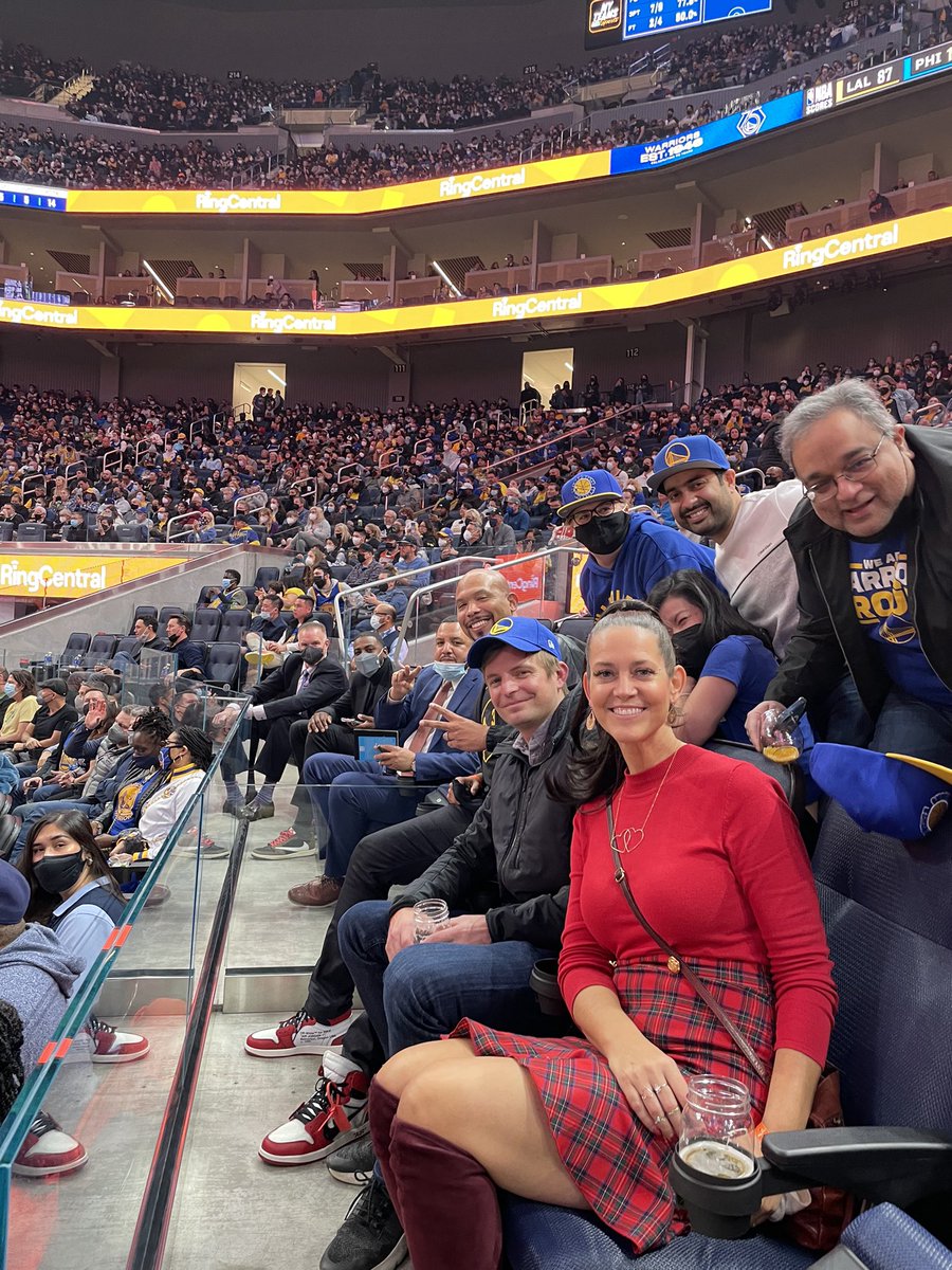 At the Warrior game- look past us, that’s Chris’s Mullin yup he posed us!  <a href="/nickcald/">Nick Caldwell</a> <a href="/tushararora19/">Tushar Arora</a> <a href="/wright/">greg</a> <a href="/GranvilleGV/">Granville Valentine</a> <a href="/Srikantht/">Srikanth Thiagarajan</a> <a href="/lientm/">Lien</a> I’d tag Chris but he doesn’t seem to have twitter???? We need to change this