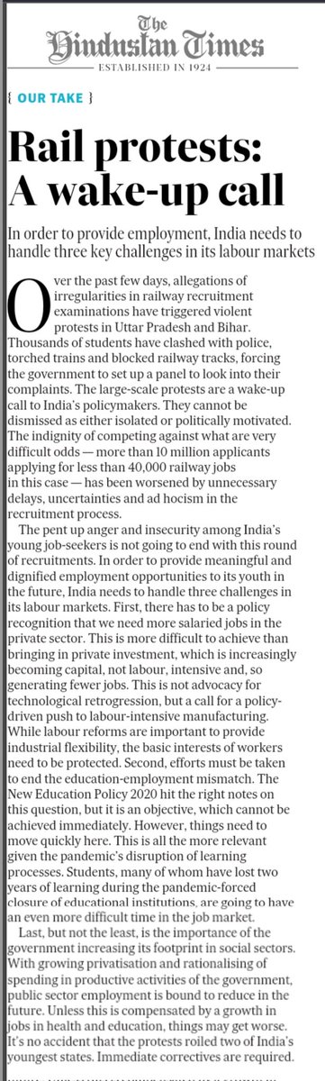 wild_sonica's tweet image. When things need to be upgraded and reformed with time, in terms of recruitment process and employment for Indian youth. #SocialReforms 
Via- @htTweets 
@CRajiva @arpan23feb @alanjhaifs